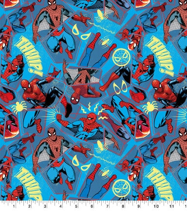 Marvel Spider Man Through The Years Cotton Fabric