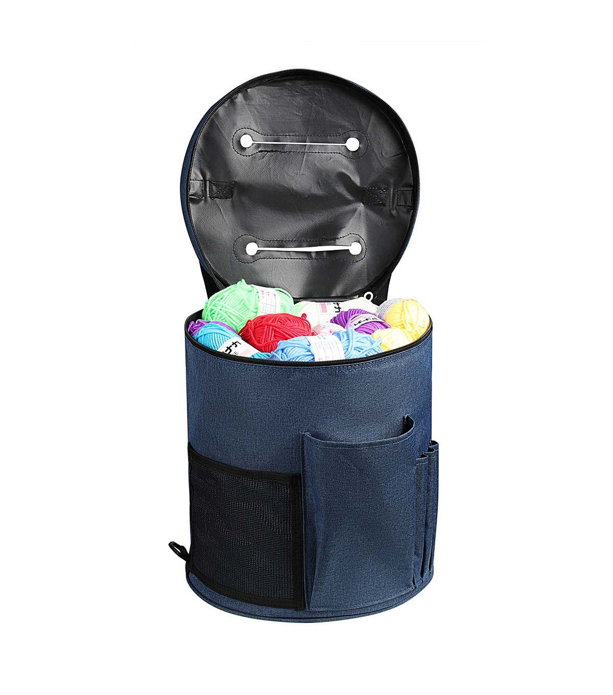 11 Blue Yarn Drum Storage Bag by Big Twist