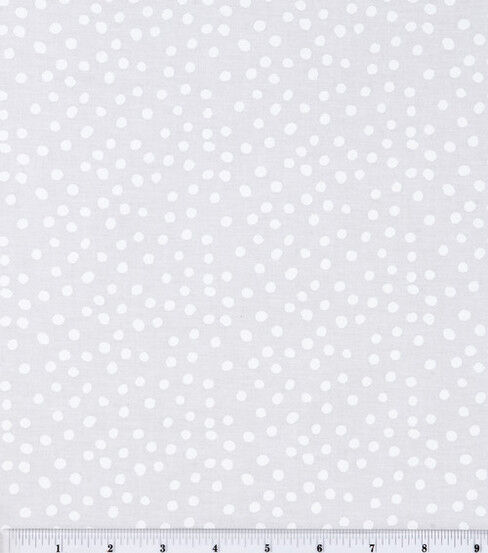 Irregular Dots on White Quilt Cotton Fabric by Keepsake Calico