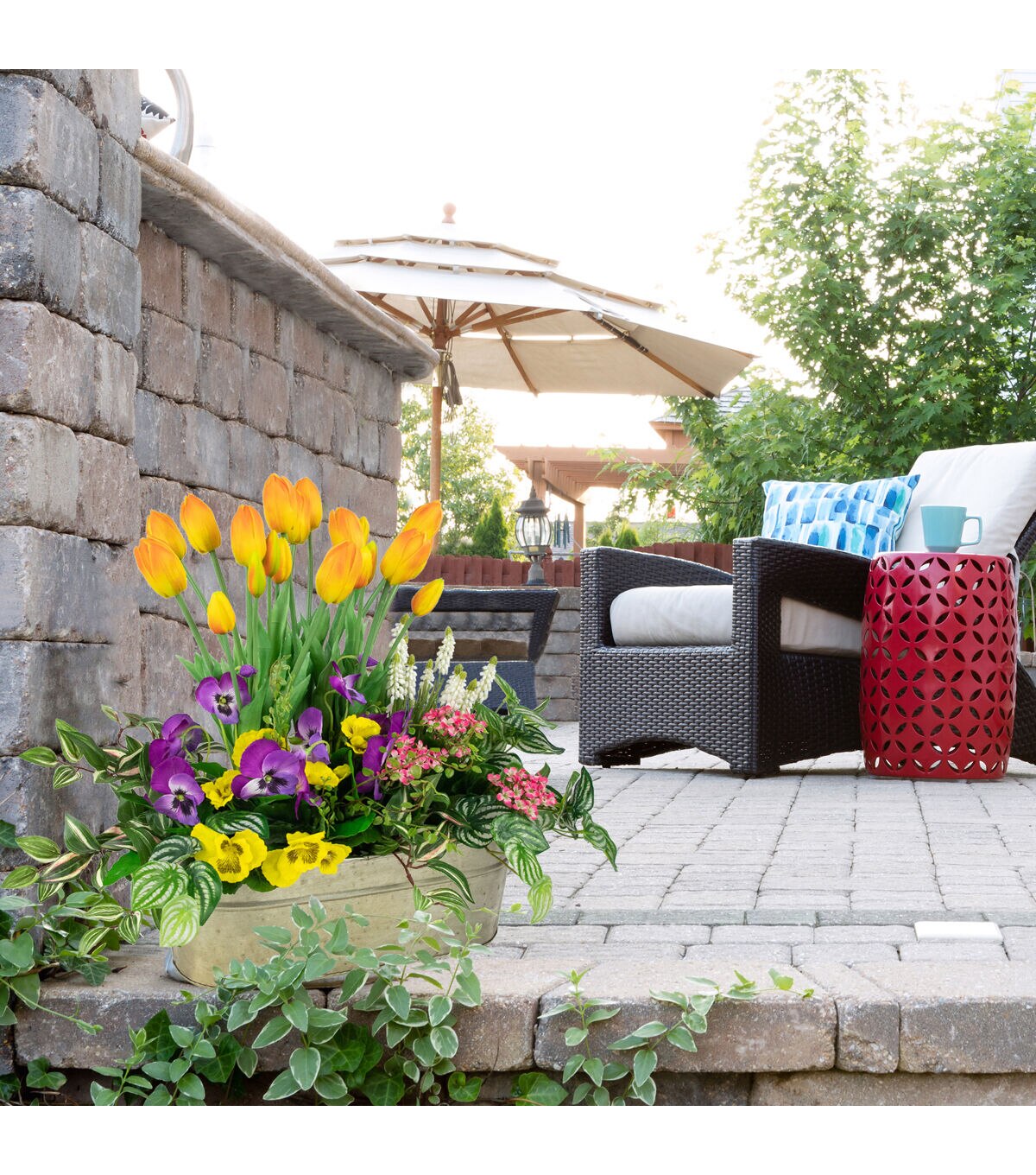 Northlight 18 Orange & Yellow Tulip Stems 6ct