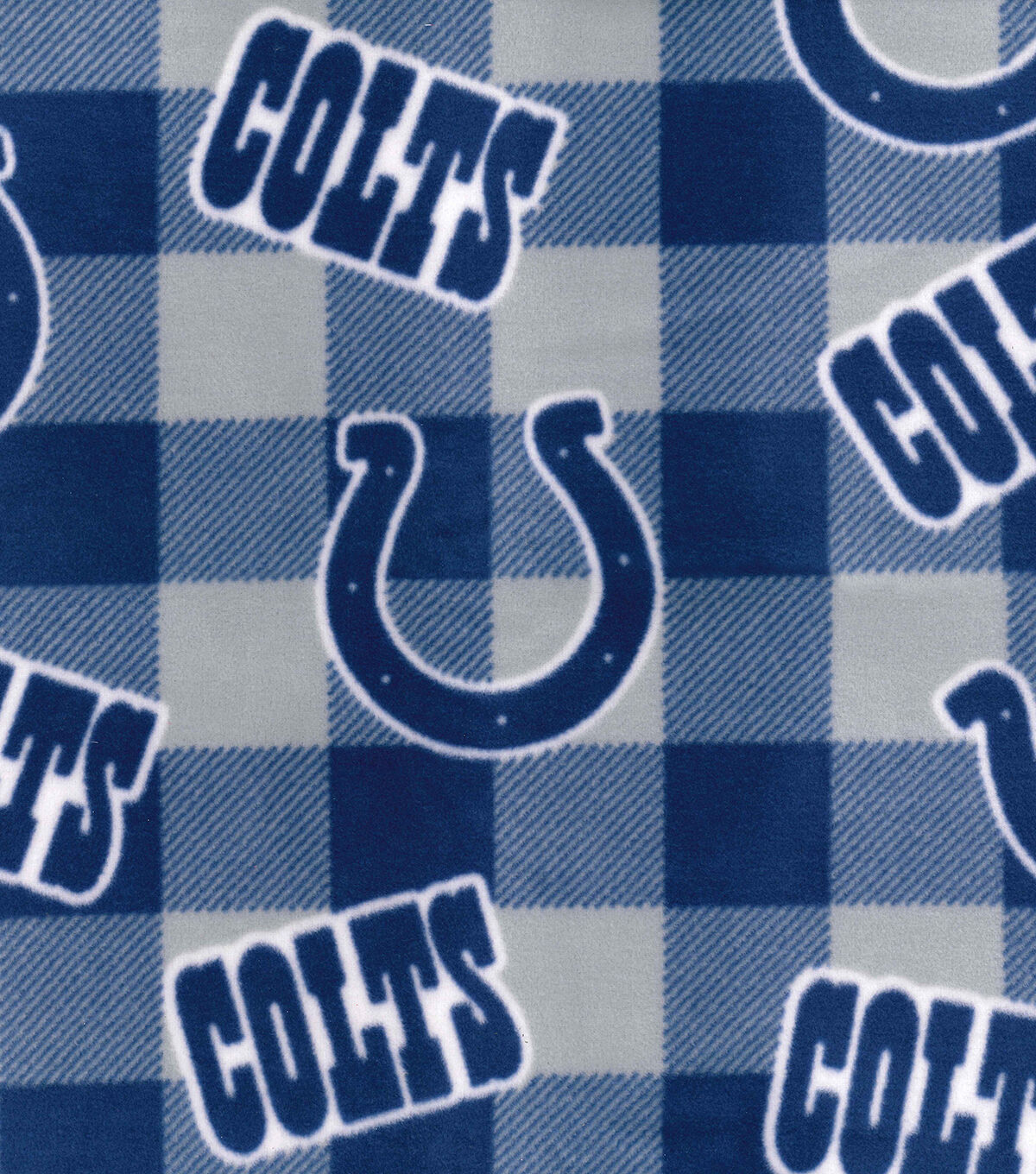 Fabric Traditions Indianapolis Colts Fleece Fabric Buffalo Check
