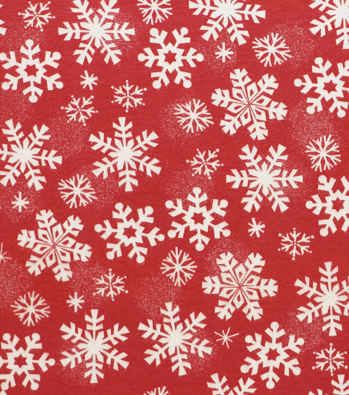 Snowflakes on Red Super Snuggle Christmas Flannel Fabric