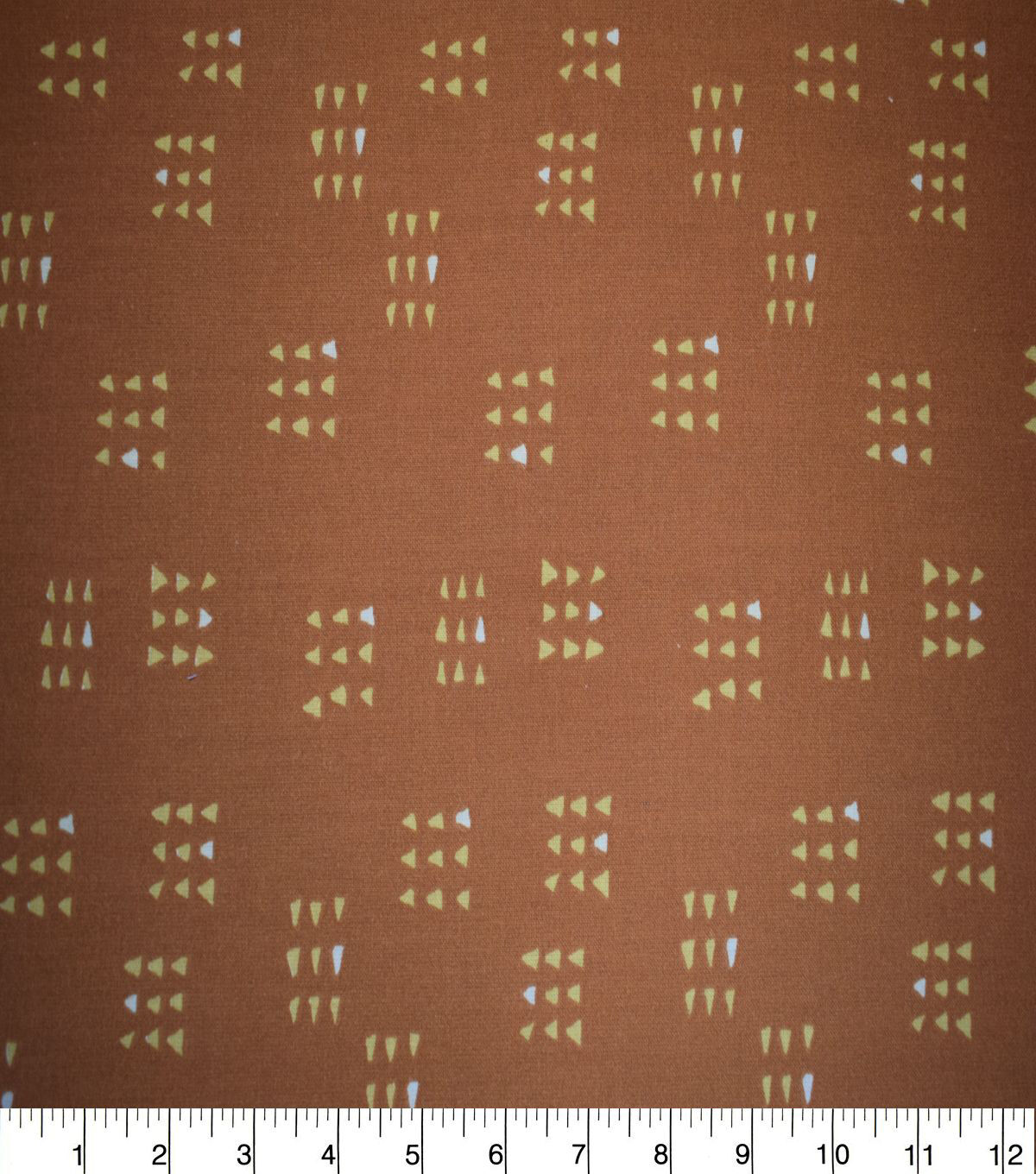 Square Clusters on Brown Quilt Cotton Fabric by Quilter's Showcase