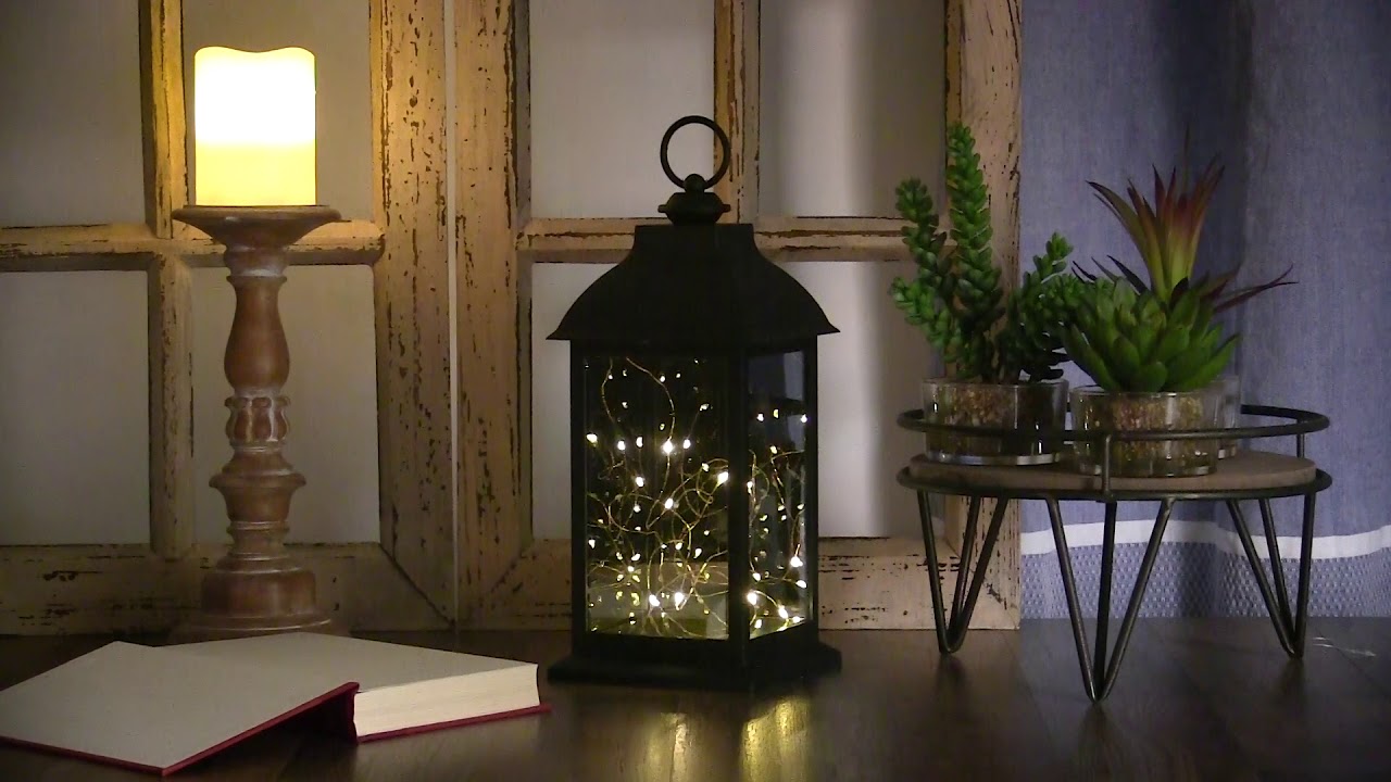 Northlight 12.4-Inch LED Battery Operated Lantern White Flickering Light