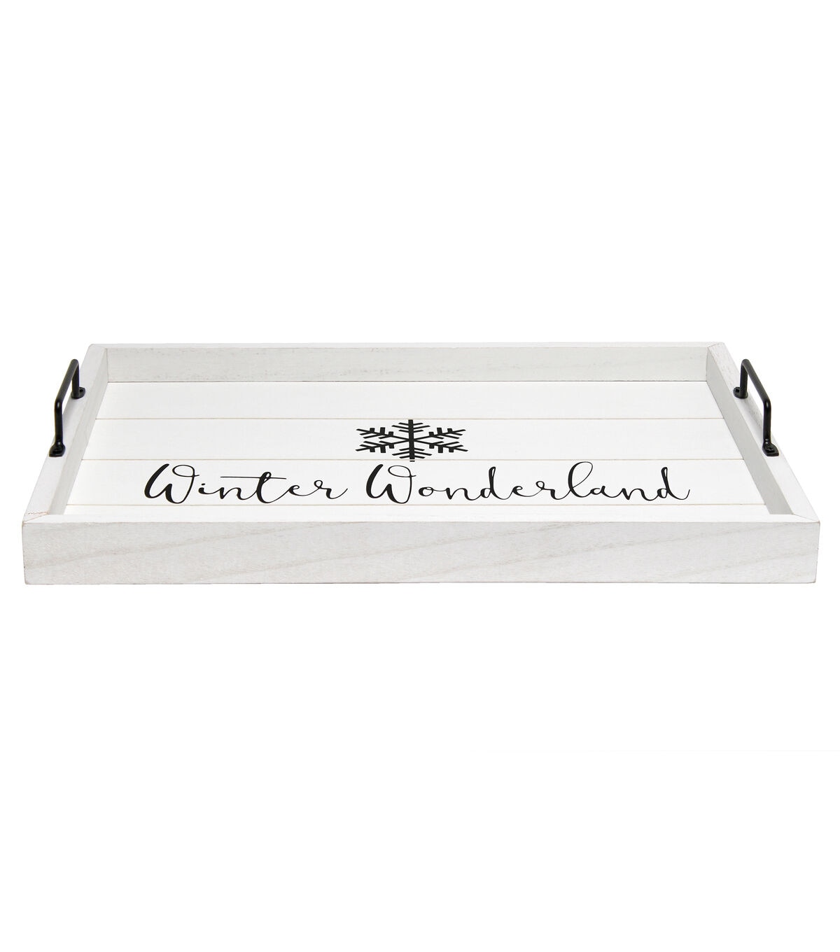 Elegant Designs Wood Serving Tray 15.50 x 12, Winter Wonderland