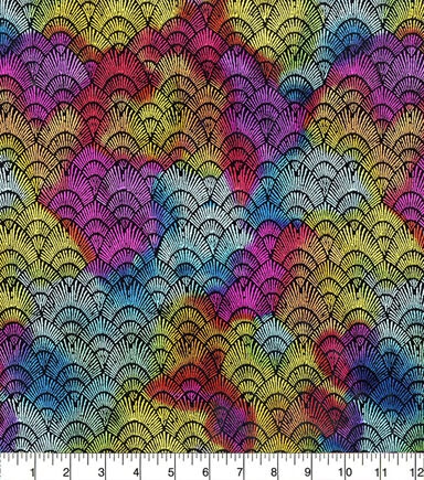 Hi Fashion Super Bright Scallops Premium Cotton Fabric