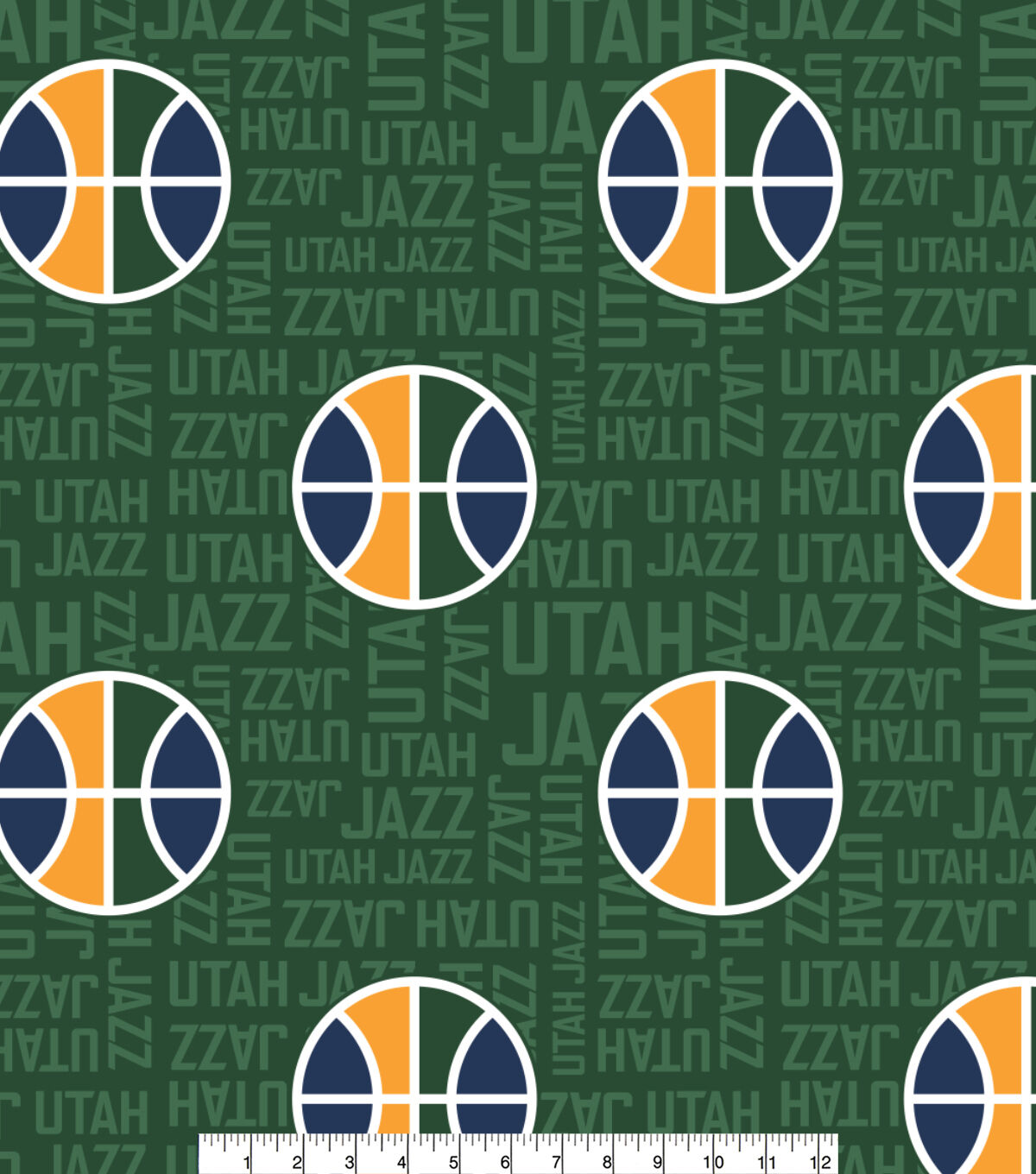Utah Jazz Toss Wordmark NBA Fleece Fabric