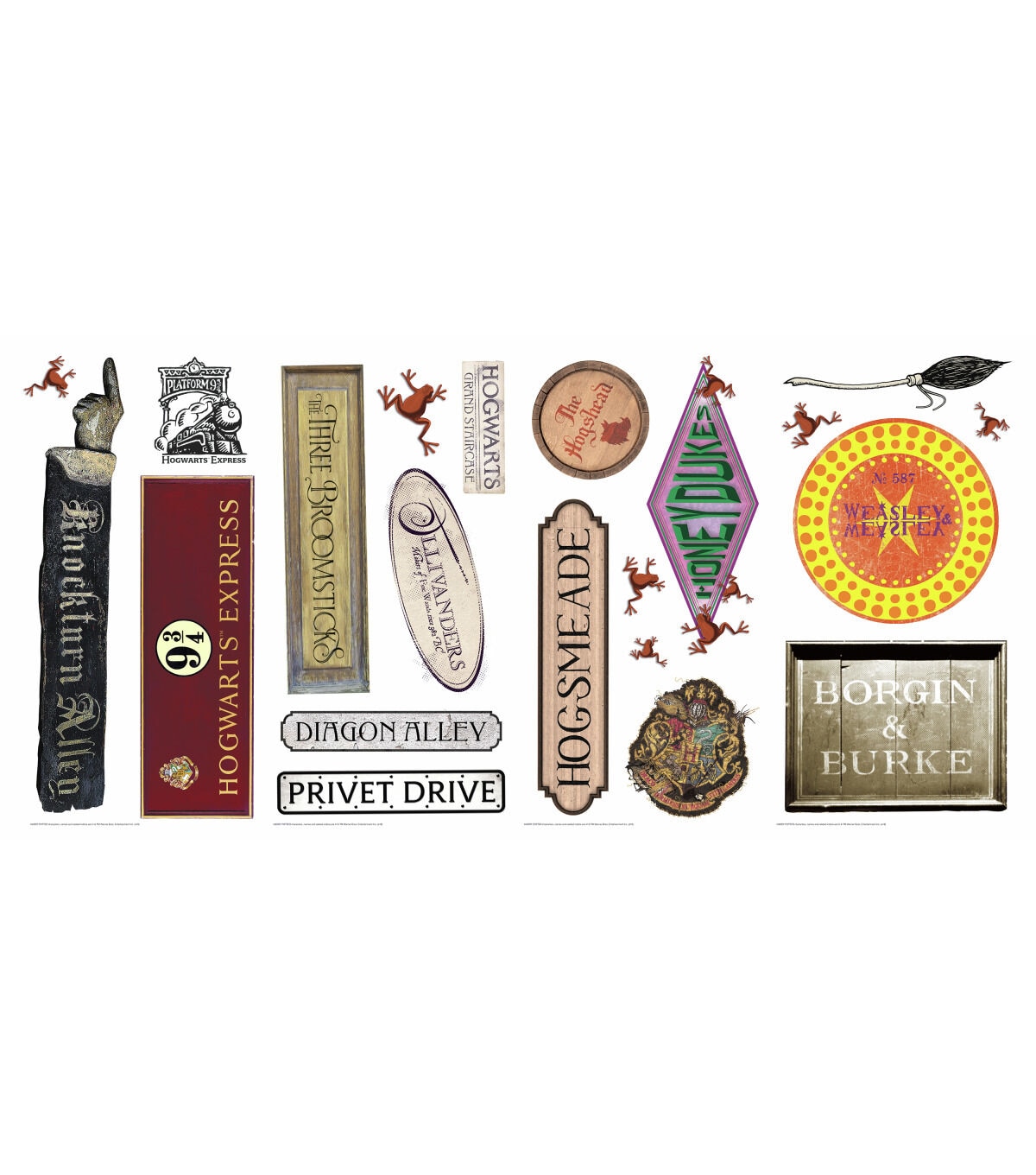 RoomMates Wall Decals Harry Potter Signs