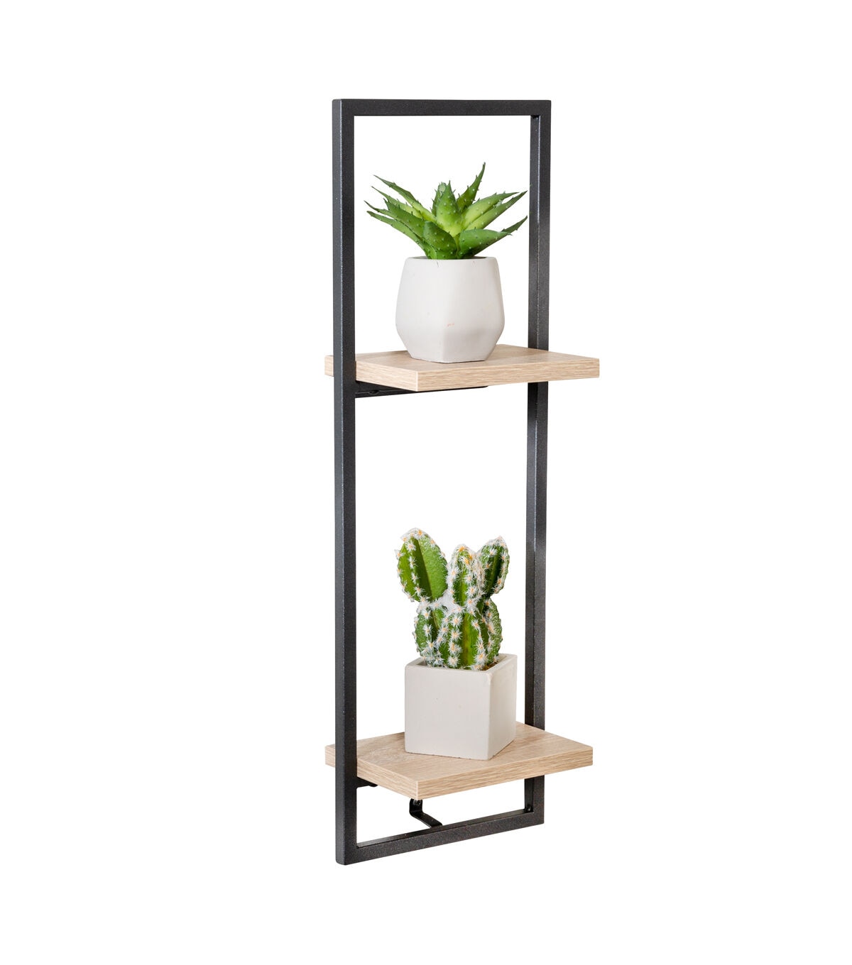 Honey Can Do 2 Tier Vertical Floating Wall Shelf