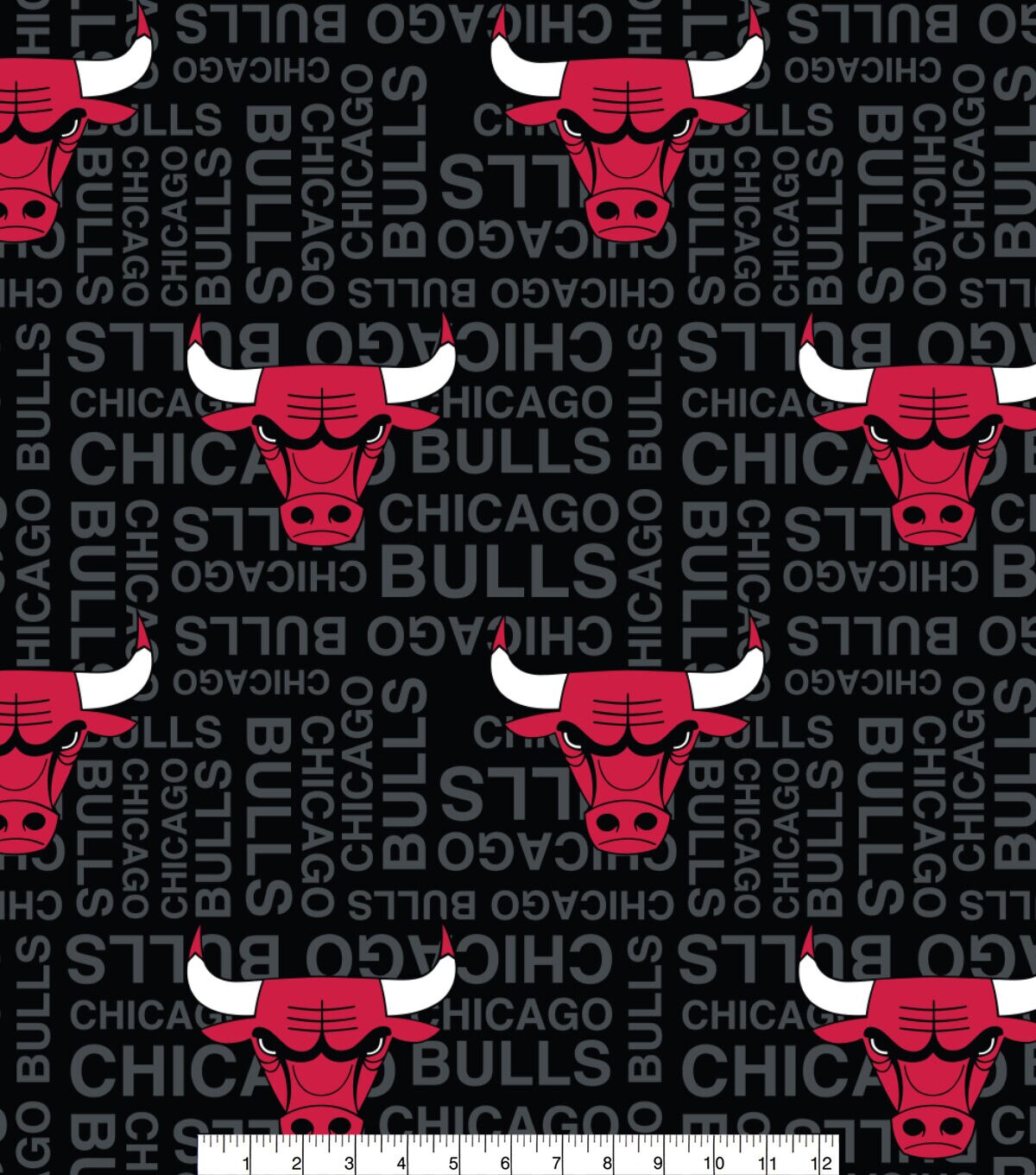 Chicago Bulls Toss Wordmark NBA Fleece Fabric