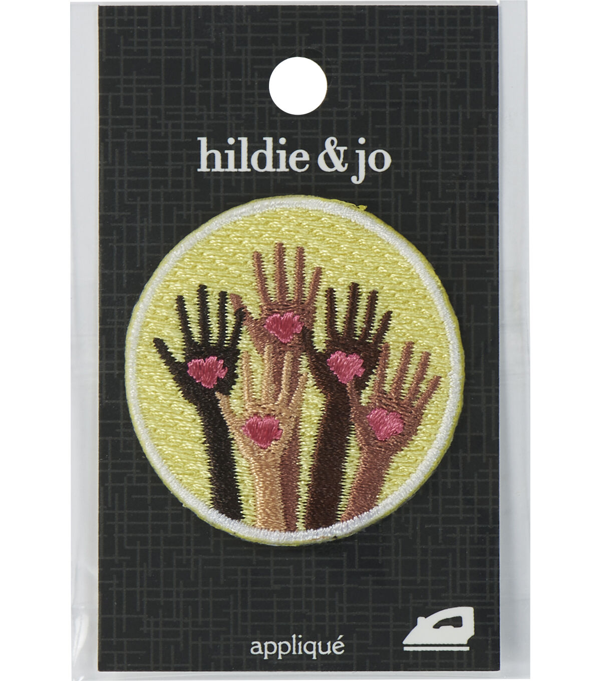 2 Heart on Hands Iron On Patch by hildie & jo