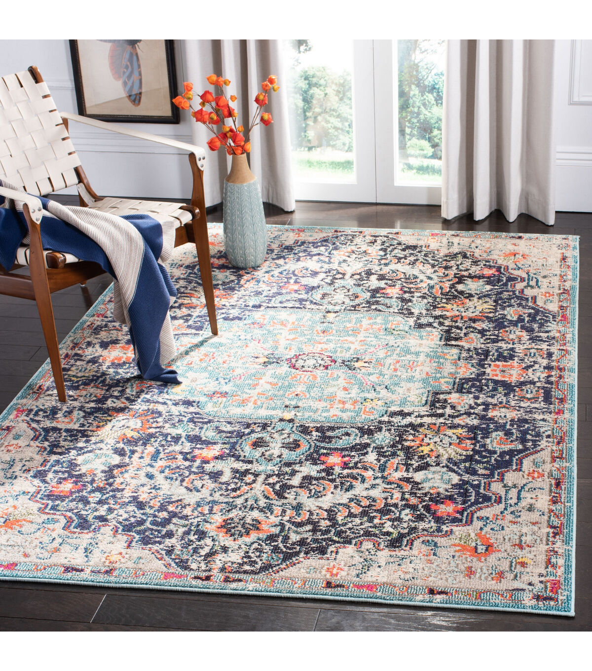 Safavieh Madison 447 Black / Teal 3' X 5' Sm. Rectangle