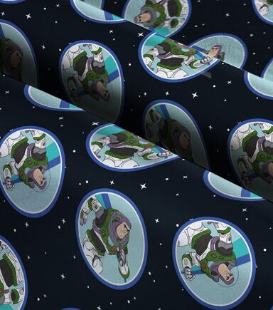 Lightyear Buzz in Space Disney Cotton Fabric
