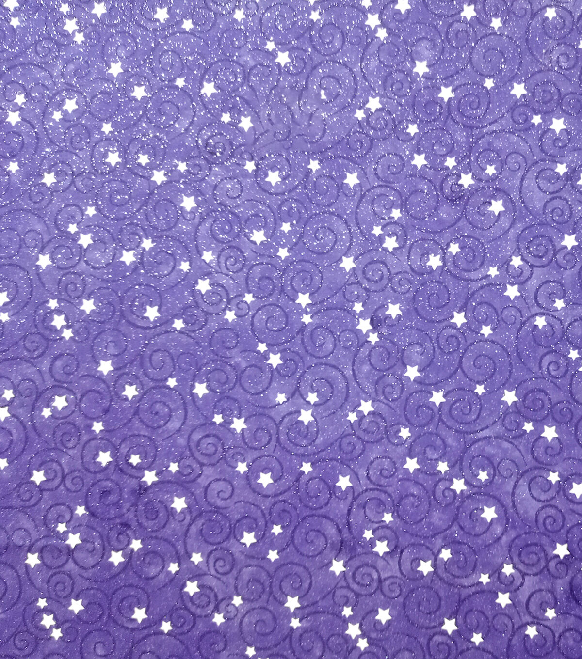 Stars on Swirls Dark Blue Glitter Cotton Fabric by Keepsake Calico