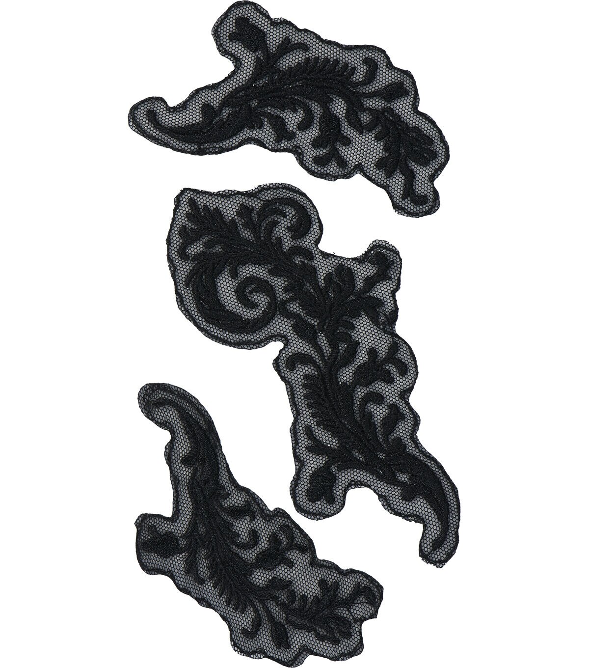 3ct Lace Scroll Flowers Iron On Patches by hildie & jo