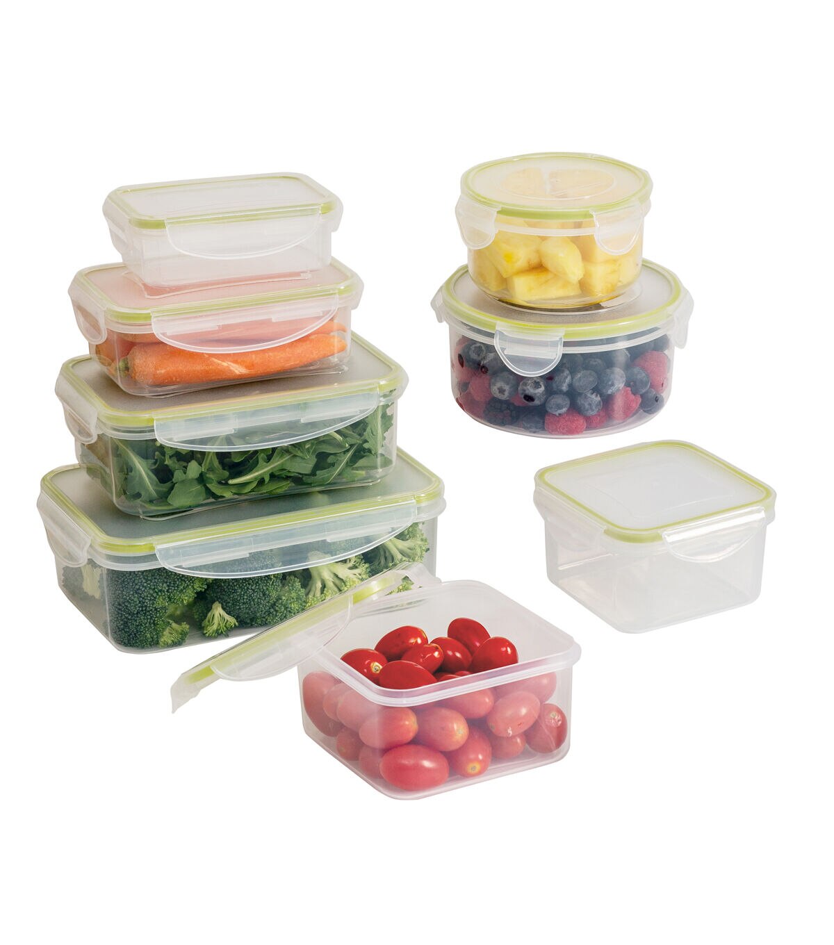 Honey Can Do 11 Clear Plastic Snap Lock Food Storage Containers 16pc
