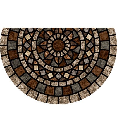 Mosaic Mythos Stone Doormat Multi 1'11 x 2'11