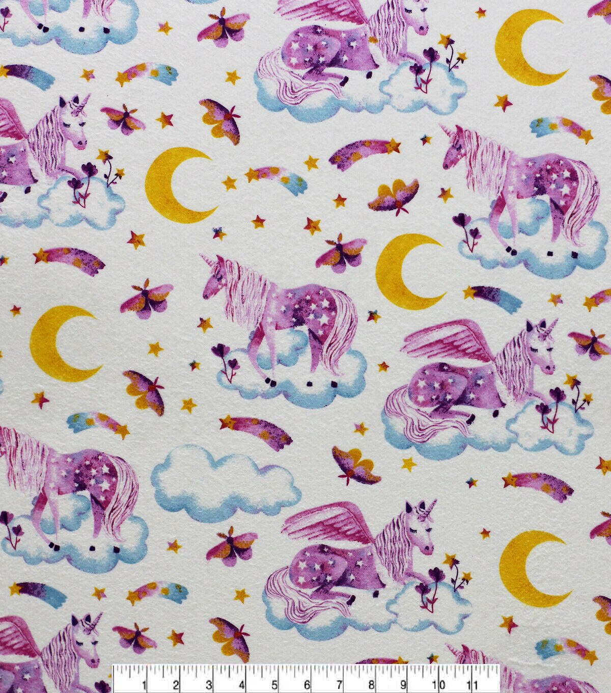 Night Time Unicorn Super Snuggle Flannel Fabric