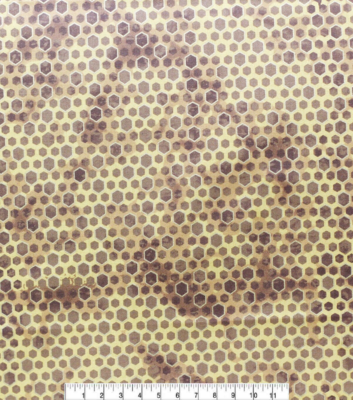Honeycomb Quilt Metallic Cotton Fabric by Keepsake Calico