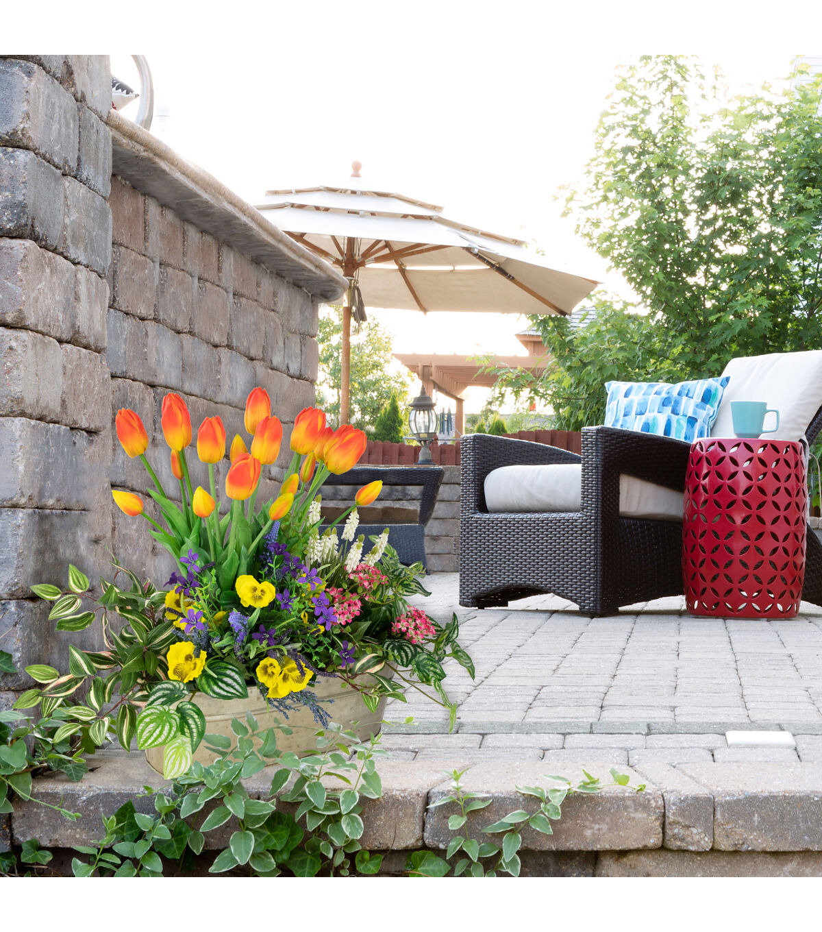 Northlight 18 Red & Yellow Tulip Stems 6ct