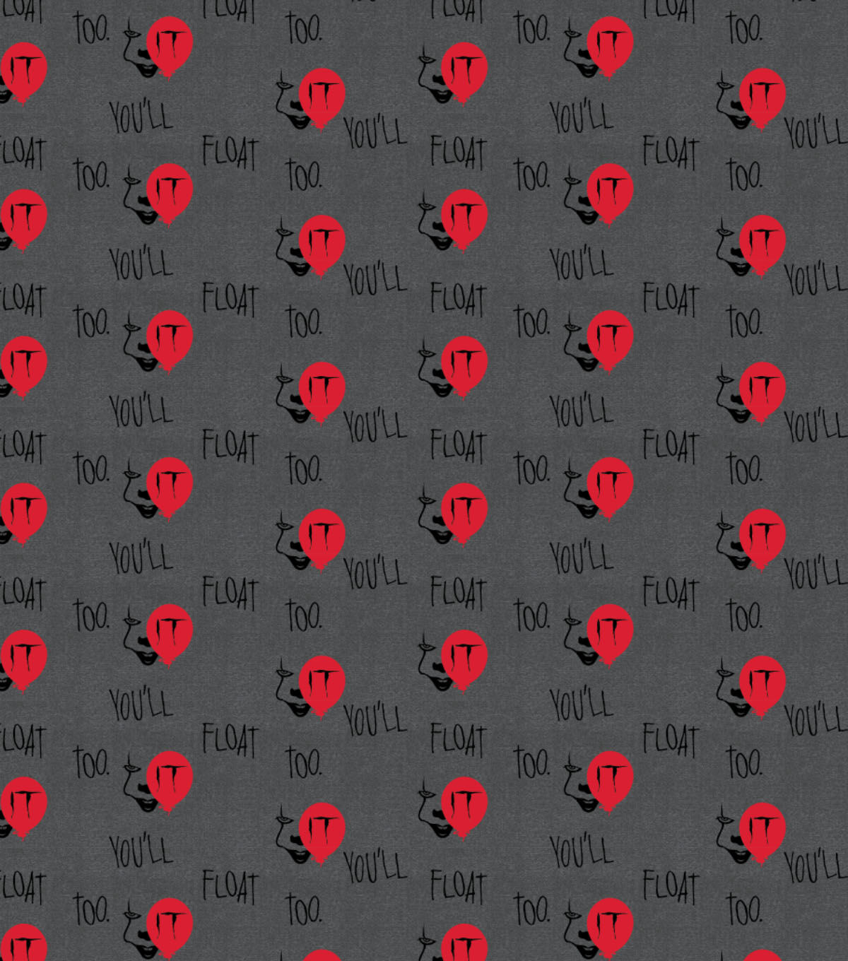 IT Float Heather Pop Culture Cotton Fabric