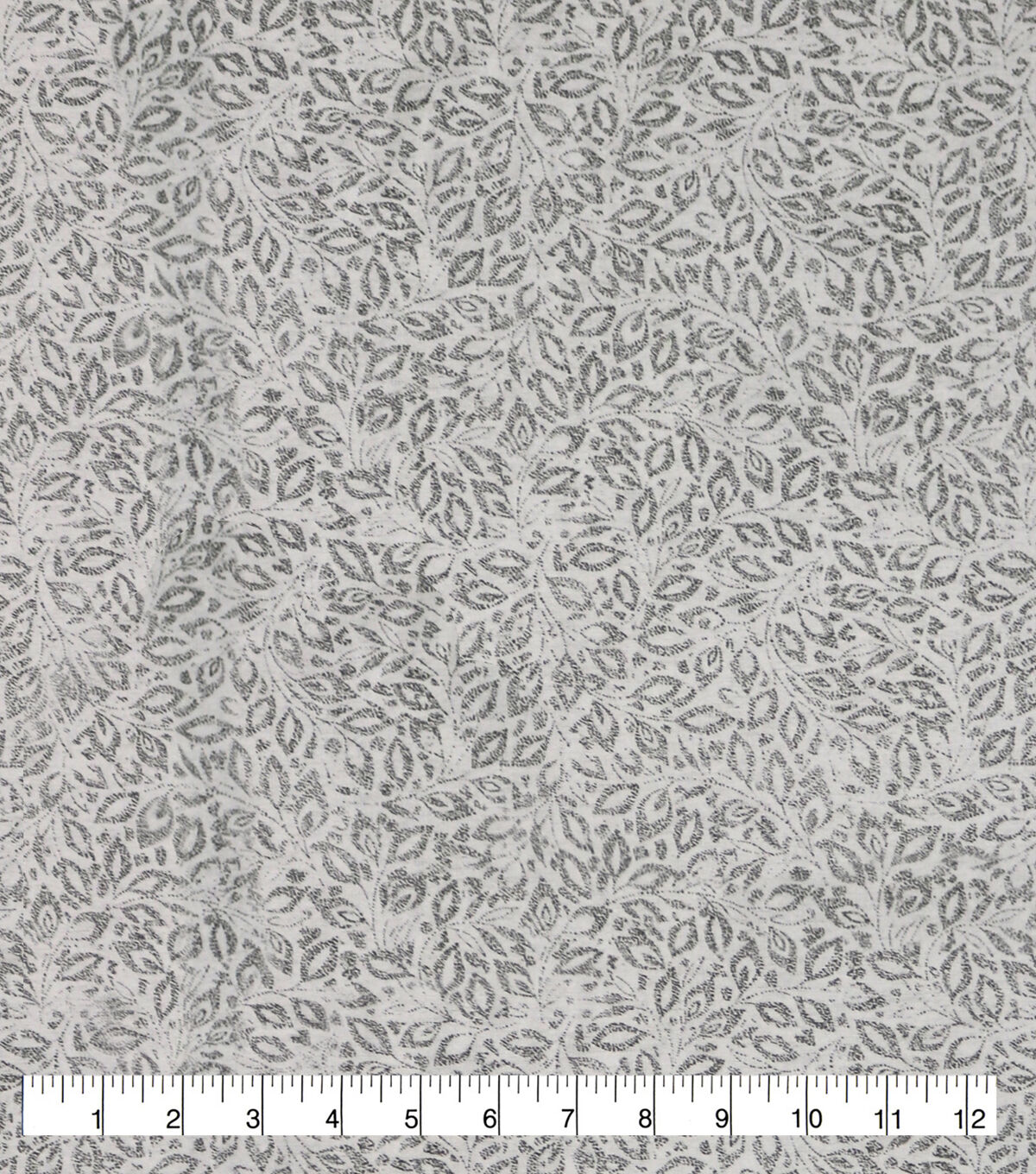 White Gray Vine 108 Wide Flannel Fabric
