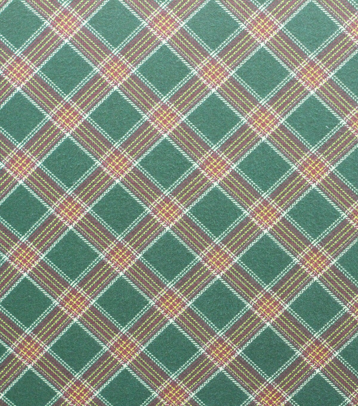 Red & Green Crisscross Plaid Super Snuggle Christmas Flannel Fabric