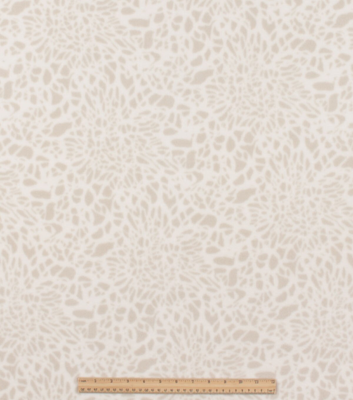 Neutral Abstract Print Anti Pill Plush Fleece Fabric