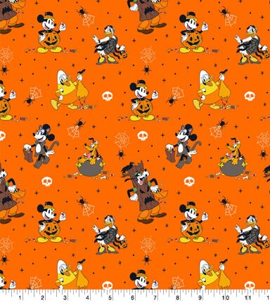 Mickey Friends Pack Halloween Cotton Fabric