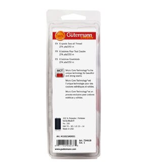 Gutermann 273yds Black & White 6 Spool Set