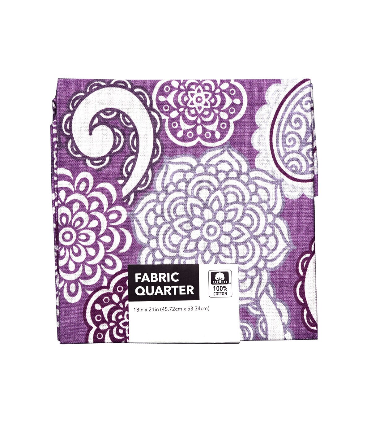 18 x 21 Purple Paisley Cotton Fabric Quarter 1pc by Keepsake Calico