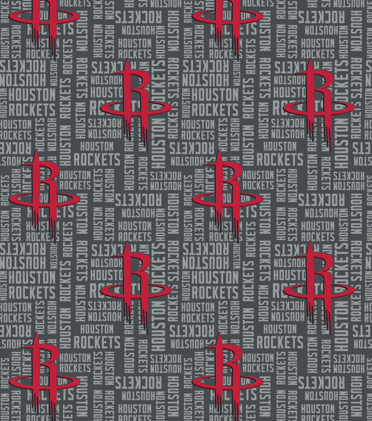 Houston Rockets Toss Wordmark NBA Fleece Fabric